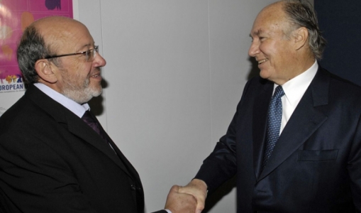 His Highness the Aga Khan meets with Commissioner Louis Michel, Commissioner for Development. AKDN/Gary Otte  2007-01-23